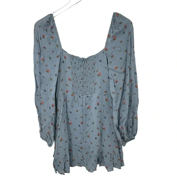 Reformation Cammi Blue Floral Mini Dress size 6 B2155 - Picture 7 of 8